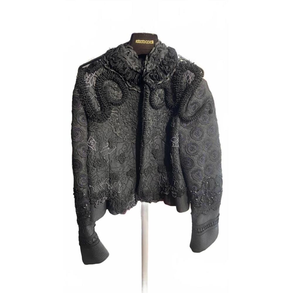 Roberto Cavalli Black Embroidered Women's Jacket